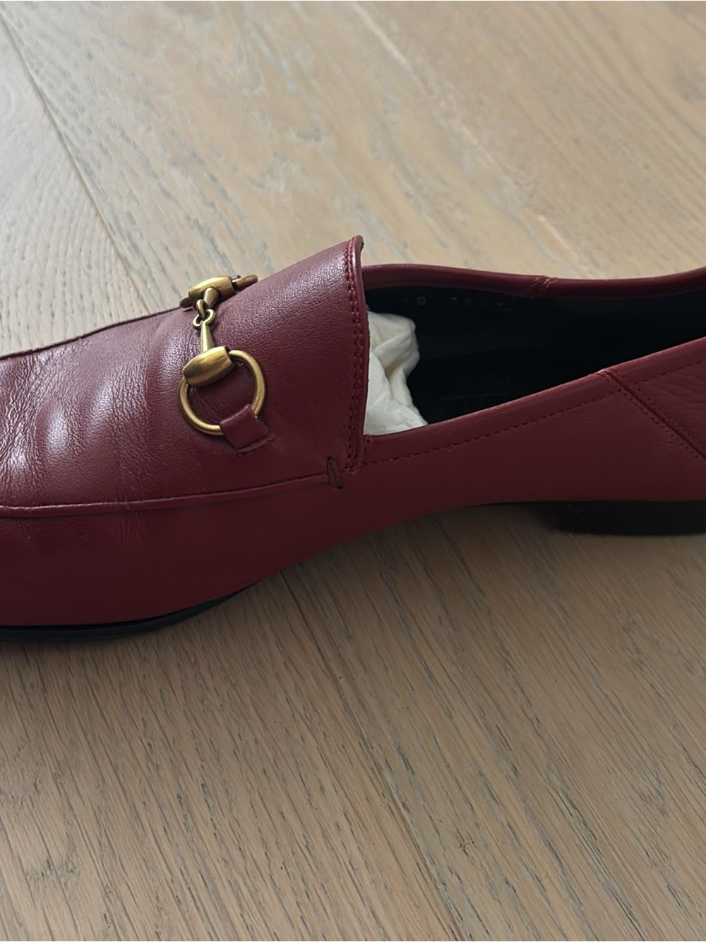 Gucci Burgundy Leather Horsebit Loafer